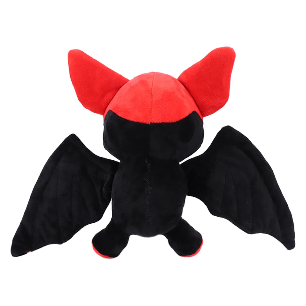 ハロウィン コウモリ ぬいぐるみ スケルトン柄 黒白・赤黒