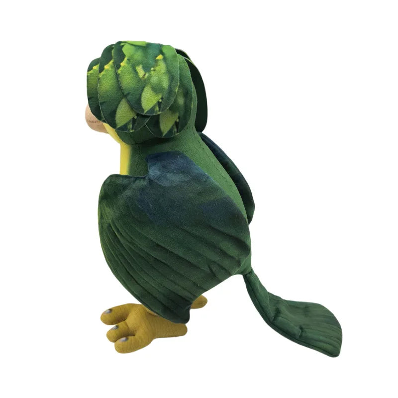 ぬいぐるみ キャラクター 茶色い毛の動物と葉っぱ鳥