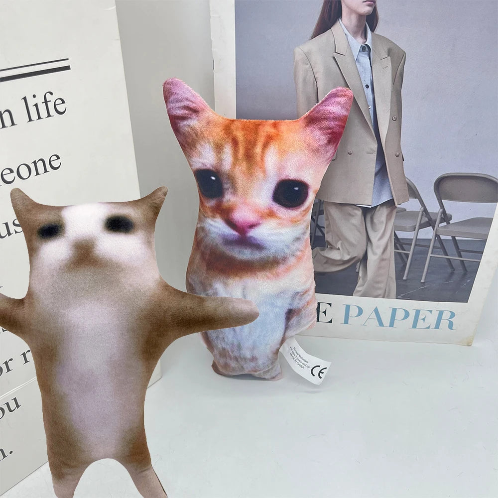 Cute El Gato Cat Plush Toys Wowwow Cat Dolls Plushies Simulation Happy Cat Plush Toys Birthday Holiday Gift Kids Room Decoration