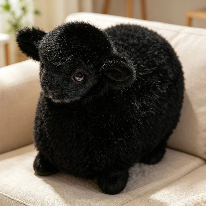22/30cm Lifelike Sheep Plush Toy White,Black Simulated Sheep Plush Doll Sheep Pendant Stuffed Animal Toy Birthday Gift For Kid