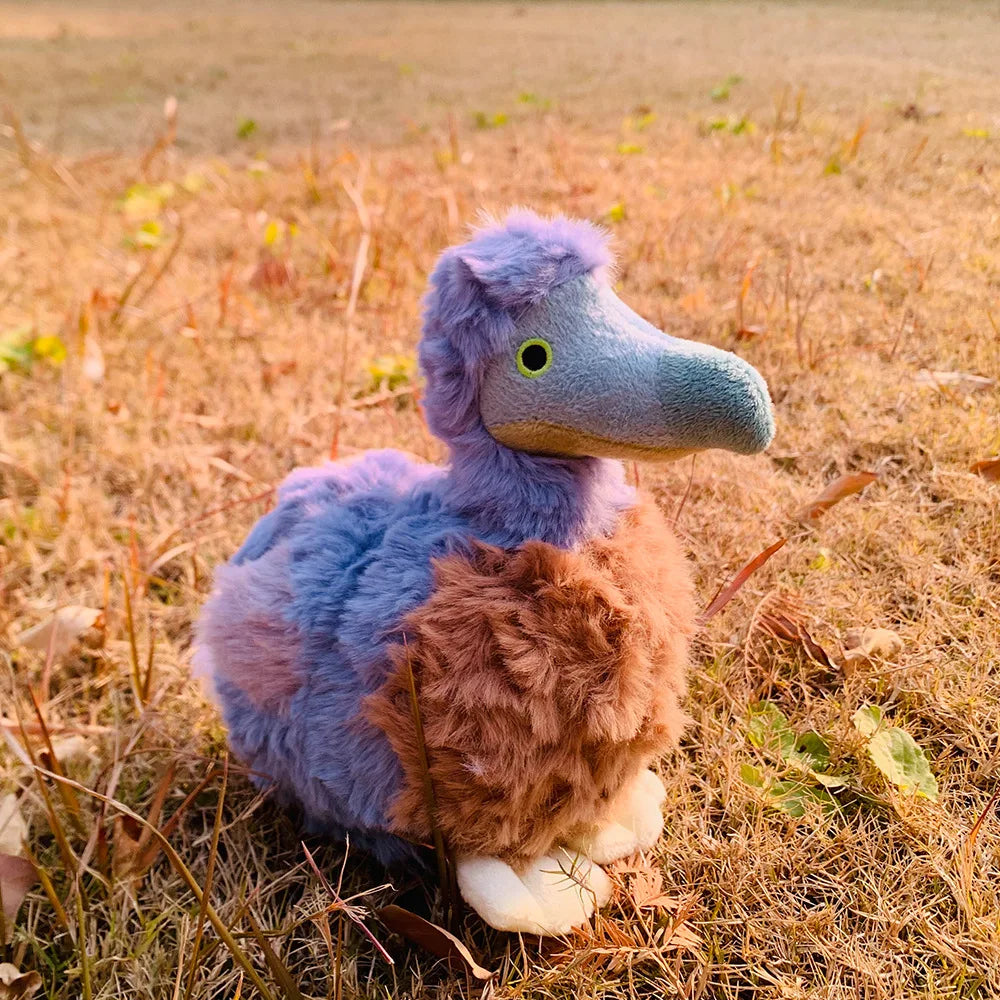 青と茶色のドードー鳥 ふわふわぬいぐるみ