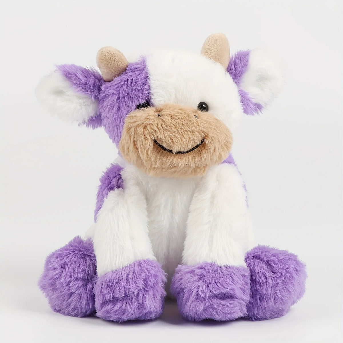 7.87in Cuddly Cow Plush Toy Soft Snuggly Stuffed Animal for Children Cute Silly Cow Doll Kawaii Cattle Plush Kids Birthday Gifts