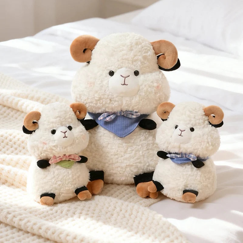 Sweet White Sheep Lam Plush Toys Hold Tulip Flower Soft Stuffed Hug Doll Plush Toy Kid Girl Birthday Christmas Gift