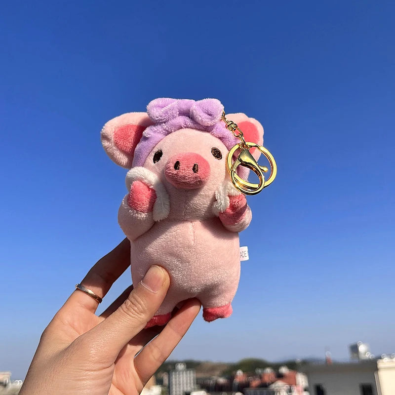 Cute Cartoon Face Wash Pig Plush Toys Soft Plush Doll Toy Car Bag Pendant Key Chain Stuffed Animals Toy Kids Girl Boy Gifts