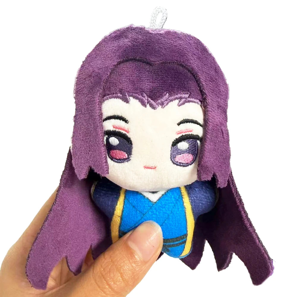 ちび キャラクター ぬいぐるみ 紫髪と緑髪 和風衣装