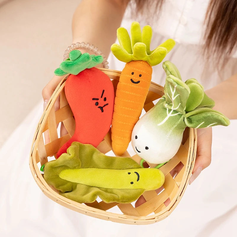個性的な表情の 野菜 ぬいぐるみ マスコット