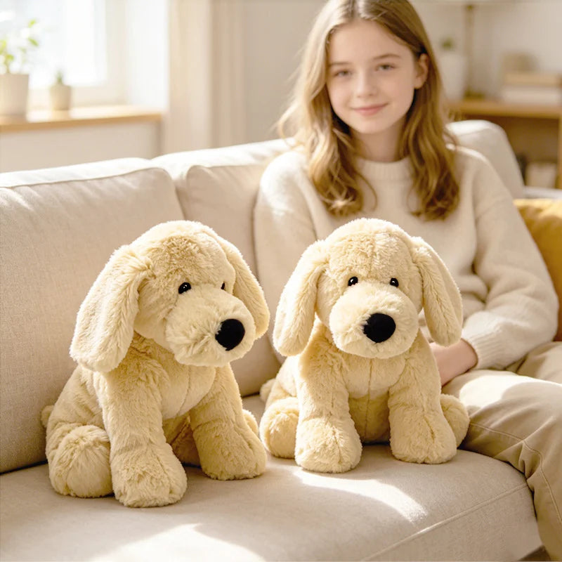 New 35/75cm Simulation Labrador Dog Plush toy Creative Realistic Animal Puppy Dolls Stuffed Soft Toys for Children Birthday Gift