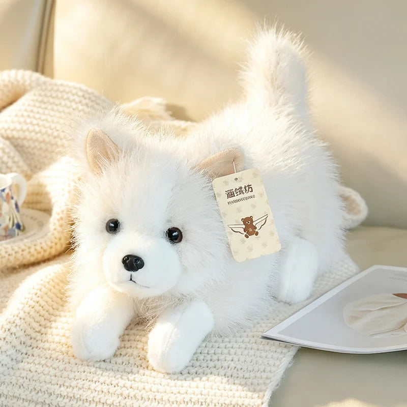 3color Lifelike Border Collie Plushie Premium Simulation Dog Toy Soft Fluffy Furry Puppy Stuffed Animal Cute Gift