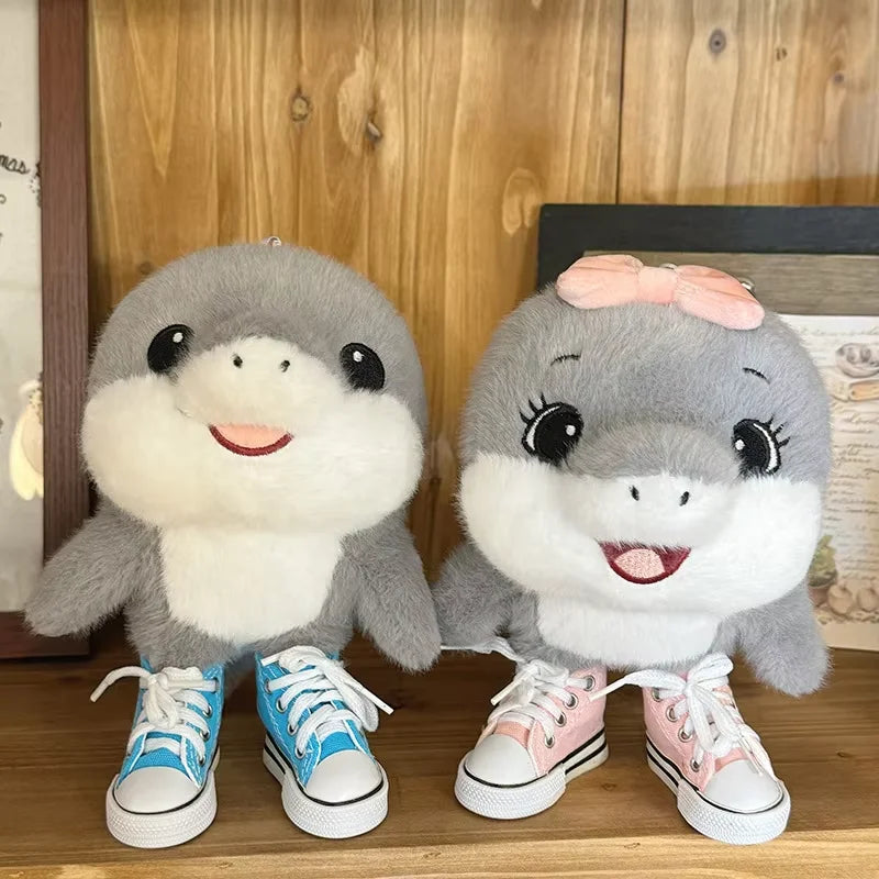 23cm Tung Tung Tung Sahur Plush Tralalelo Tralala Plush Toys Kawaii Shoe-wearing Shark Italian Brainrot Al Toys Shark Kids Gifts