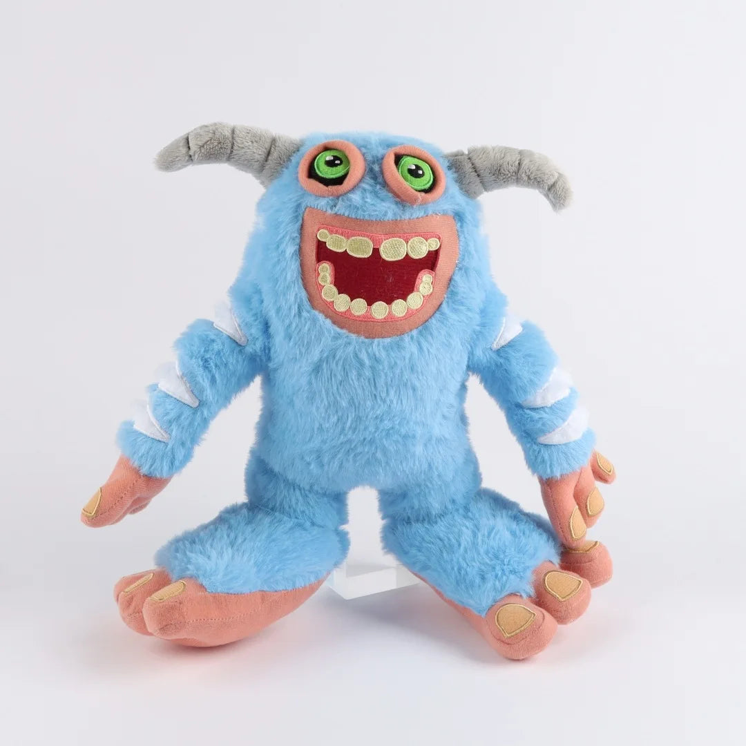 31cm Blue or White Monsters Mammott Plush Toys Movie Stuffed Animals Soft Stuffed Bigfoot Plushie Doll for Boys Girls Fans Gifts