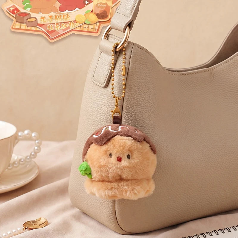 ぷっくり可愛い 料理モチーフ ぬいぐるみ マスコットキーホルダー イラストカード付き