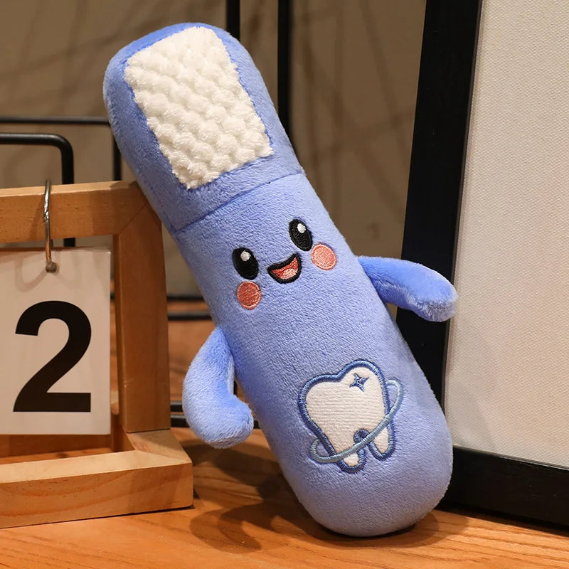 Cute Cartoon Dental Plush Toy Soft Teeth Cleaning Plush Doll Toothbrush Toothpaste Brushing Learning Models Best Gifts