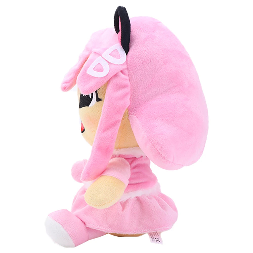 ふわふわピンクネコ耳ガールぬいぐるみ