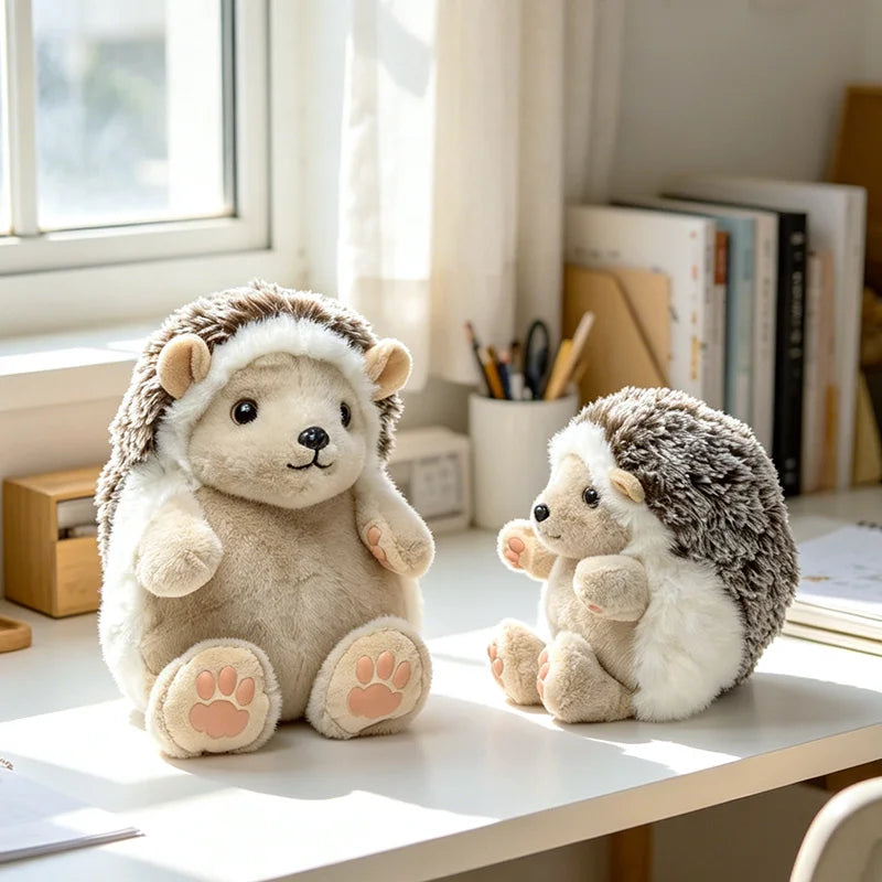 ふわふわ 羊とハリネズミの可愛いぬいぐるみ