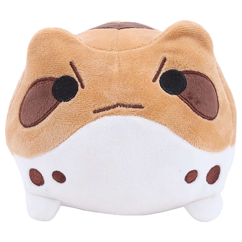 もっちり まるまる 不機嫌そうな カエル ぬいぐるみ