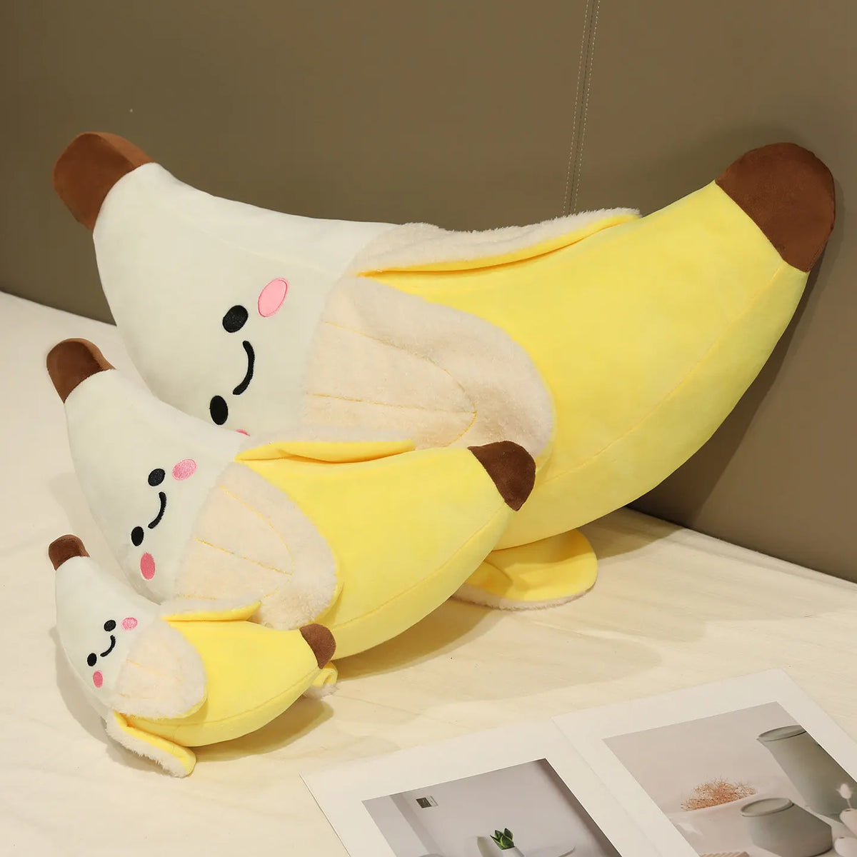 25cm Cute Peeled Banana Plush Toys Fruit Banana Plush Dolls Throw Pillow Living Room and Bedroom Decoration For Kids Girls Gifts