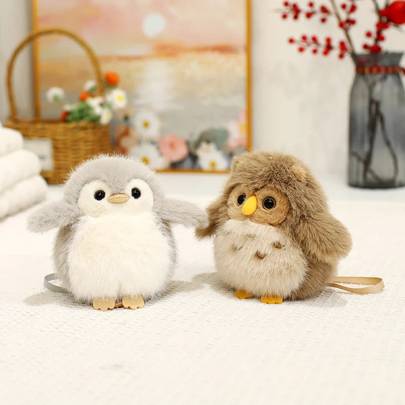 12cm Kawaii Magnetic Standing Shoulder Owl Cute Stuffed Animal Soft Penguin Plush Toy Boy or Girls Perfect Birthday Holiday Gift