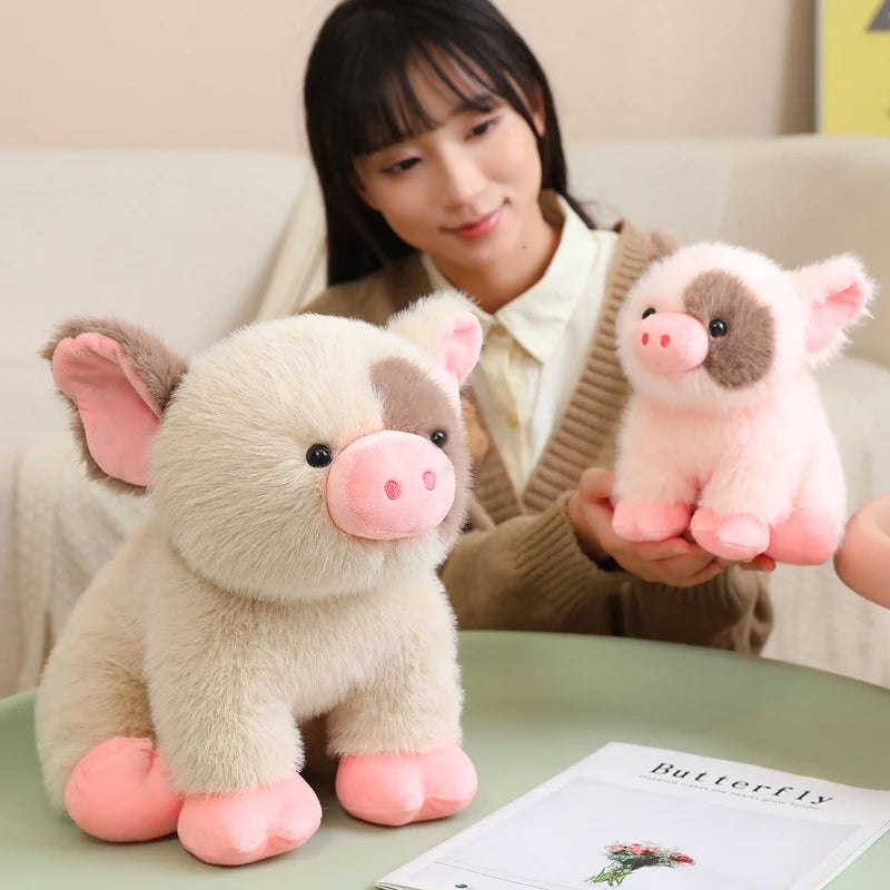 ふわふわで可愛いブチ柄の子ぶたぬいぐるみ