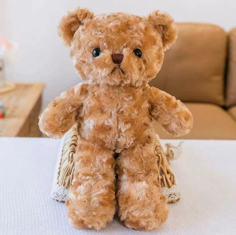 20cm Cute Dressed Teddy Bear Plush Toy Adorable Stuffed Animal with Soft Twisted Teddy Bear Perfect Gift for Girlfriend and Kids