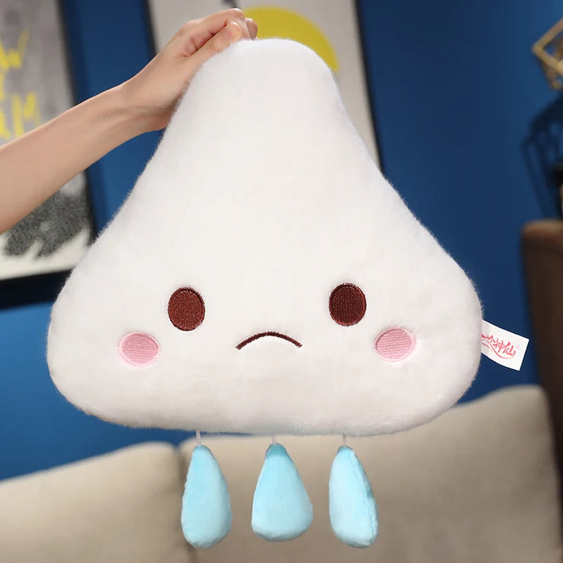 水色の足付き 悲しい顔の白い雲 ふわふわ抱き枕