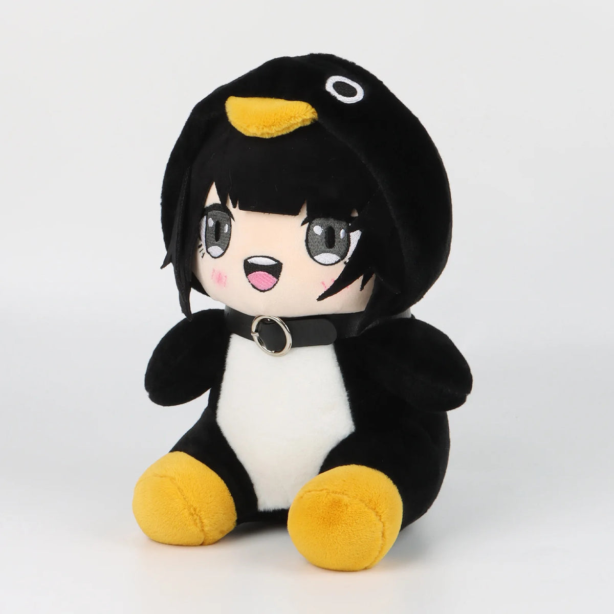 アニメ風 チョーカーをつけたペンギン着ぐるみ少女 ぬいぐるみ