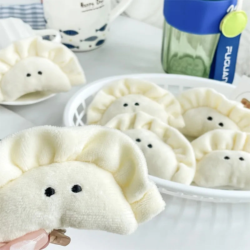 餃子型 もこもこ クリーム色 洗顔ヘアバンド