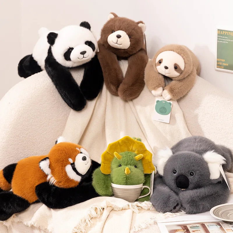ふわふわパンダの抱き枕型湯たんぽカバー
