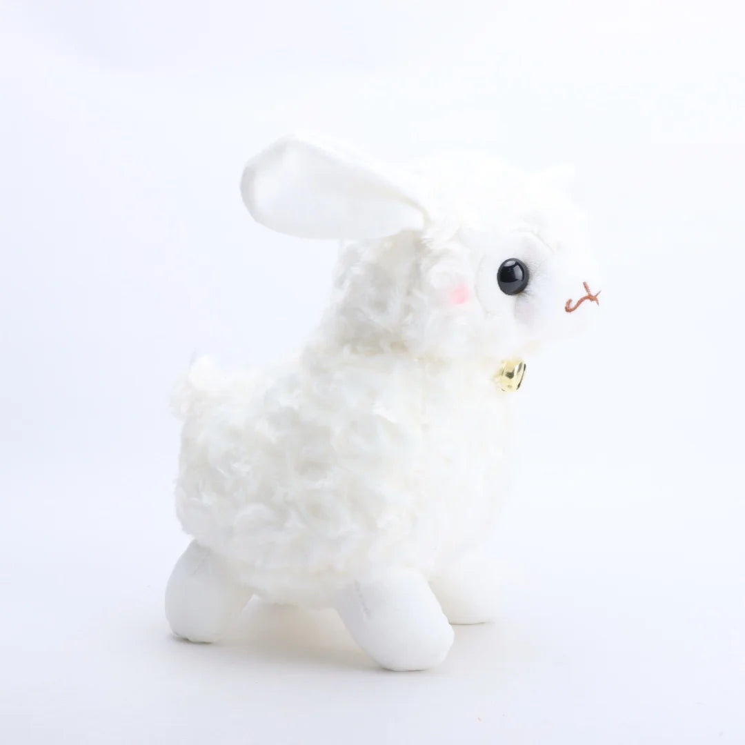 可愛い ふわふわ 羊のぬいぐるみ 白とピンク 金の鈴付き