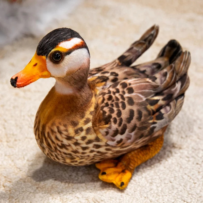 リアルなアヒルのつがいぬいぐるみ オシドリと野鳥
