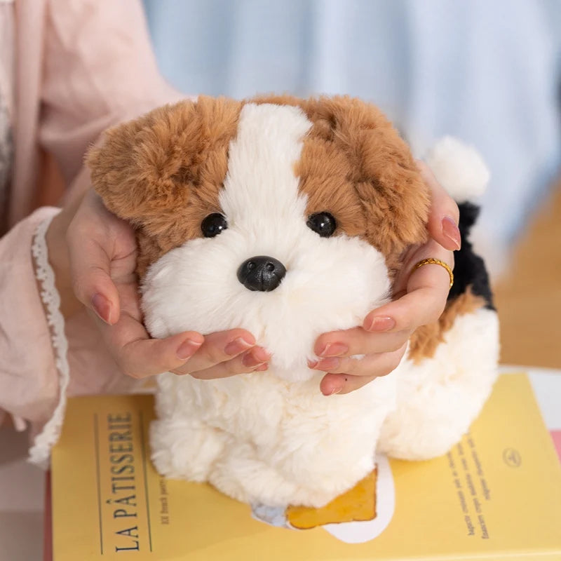 Simulation Dog Doll Gentle And Comfortable Lifelke Doll Stuffed Animal Cat Home Ornament Holiday Surprise Gift