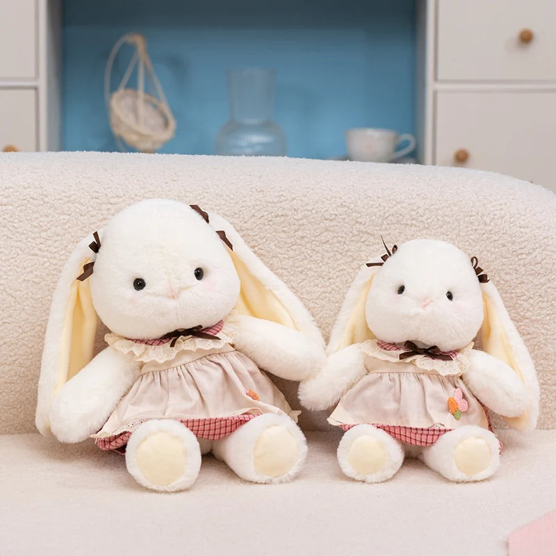 Cute Long Ears Princess Rabbit Plush Doll Cartoon Bunny Wear Skirt Animal Stuffed Toy Home Decoration Birthday Gift For Girls
