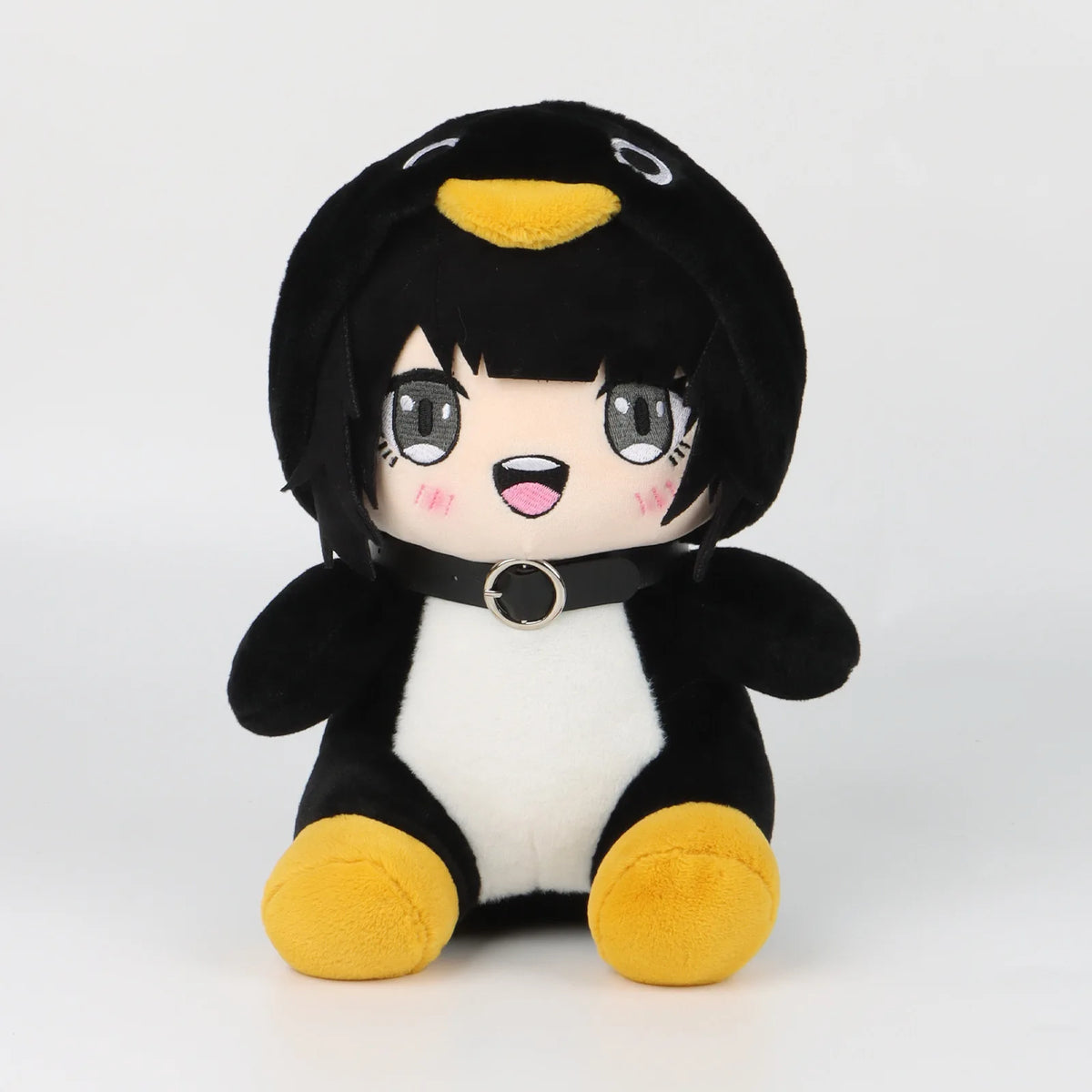 アニメ風 チョーカーをつけたペンギン着ぐるみ少女 ぬいぐるみ