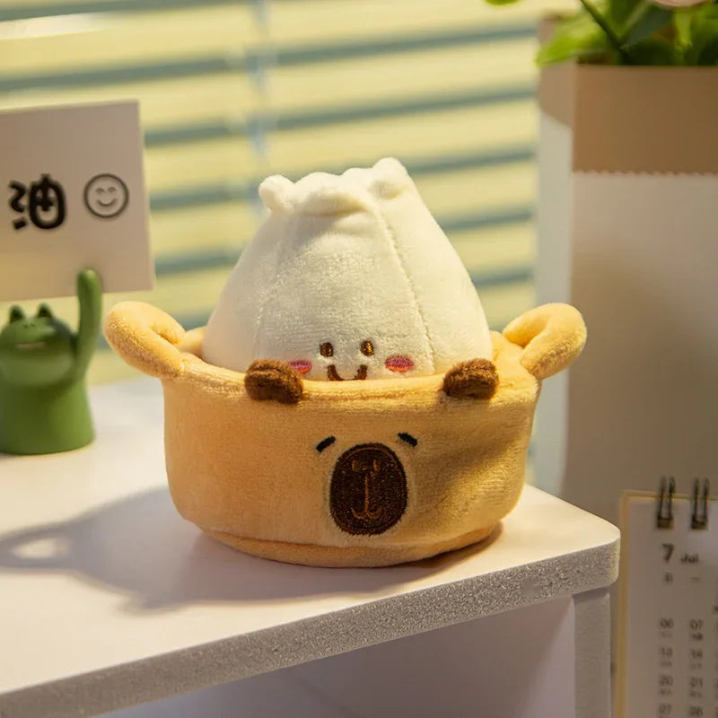 可愛い クマのお鍋入り 餃子 ぬいぐるみ