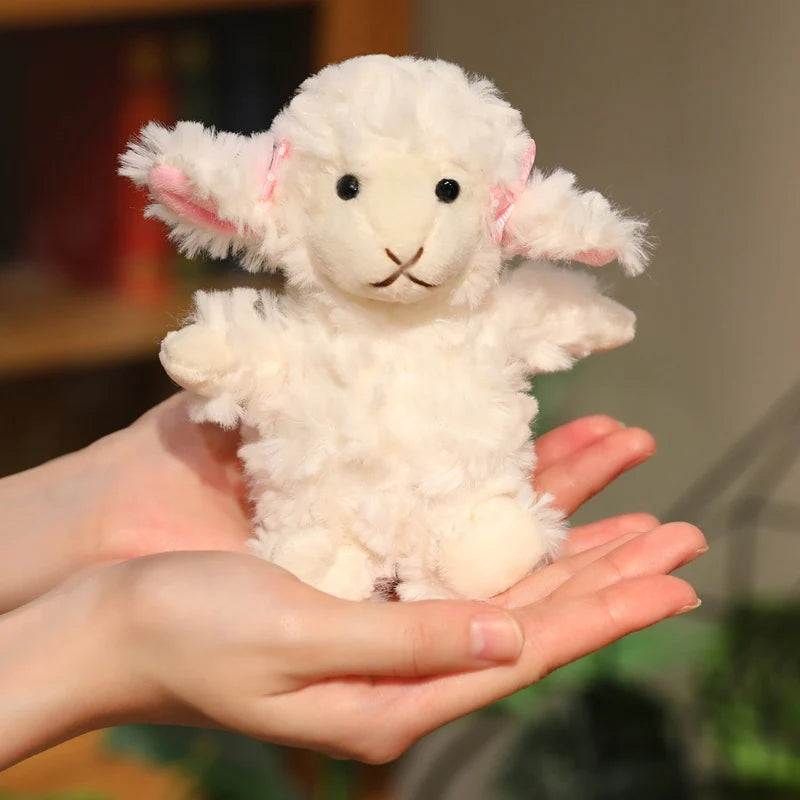 Cute Soft White Sheep Plush Toys Soft Lamb Plushie Dolls Stuffed Sheep Sleeping Toys Birthday Gifts for Kids Home Decor
