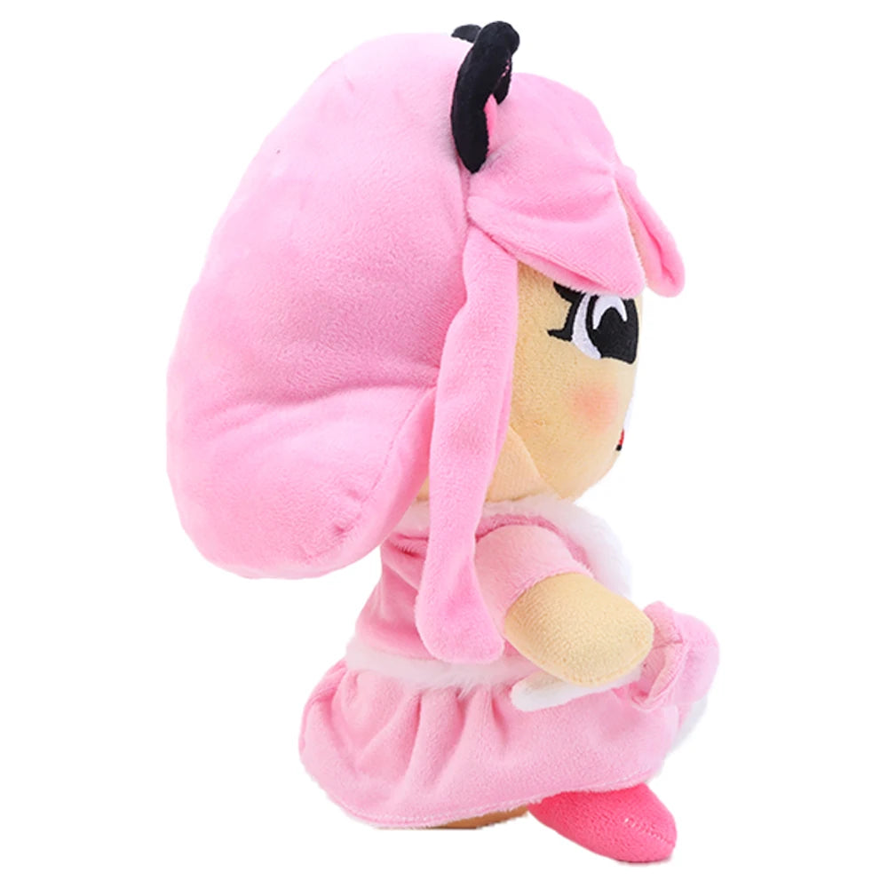 ふわふわピンクネコ耳ガールぬいぐるみ
