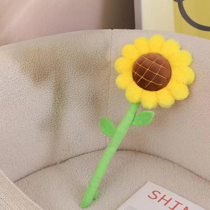 ふわふわ 茎付き カラフル お花 ぬいぐるみ