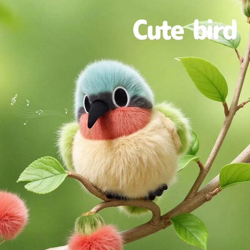かわいい青緑と赤の小鳥 ぬいぐるみ