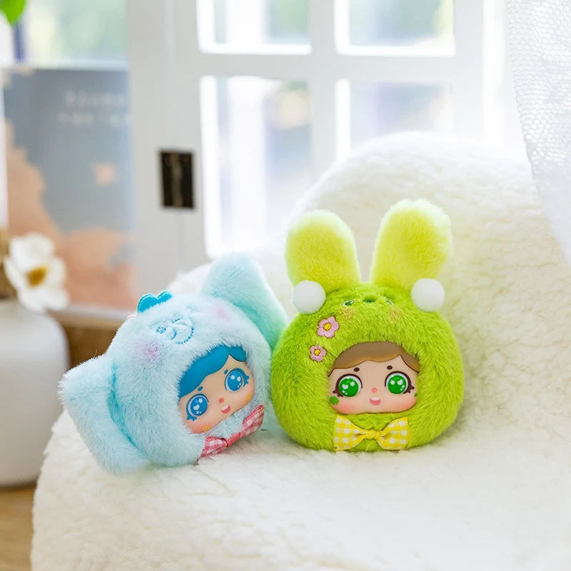 ふわふわ ピンク クマ耳 天使の羽 ぬいぐるみ キーホルダー
