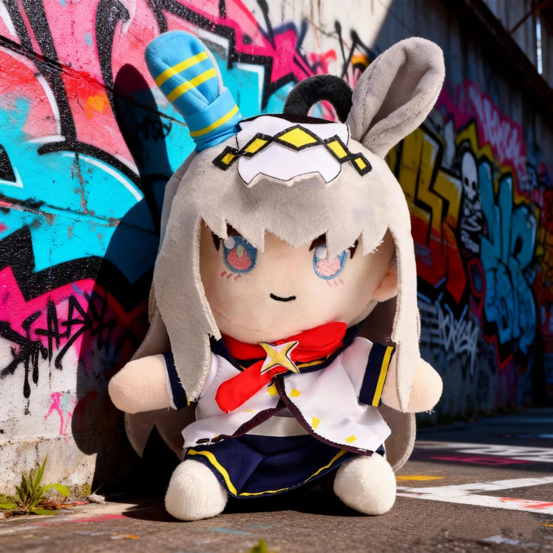 可愛い耳付きセーラー服とコートのアニメ風ぬいぐるみ2種セット