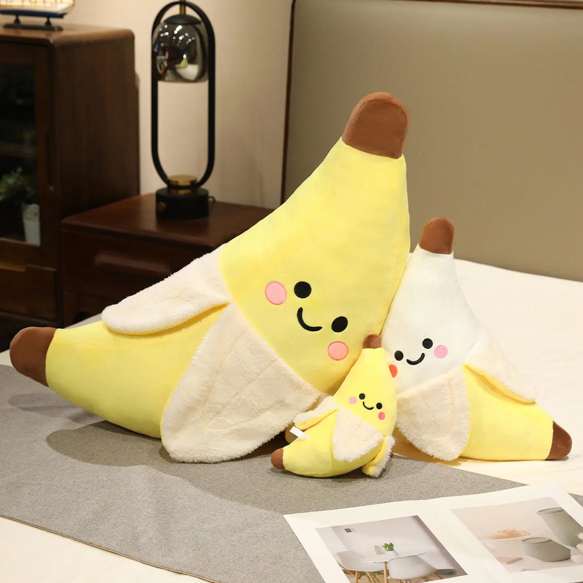 25cm Cute Peeled Banana Plush Toys Fruit Banana Plush Dolls Throw Pillow Living Room and Bedroom Decoration For Kids Girls Gifts