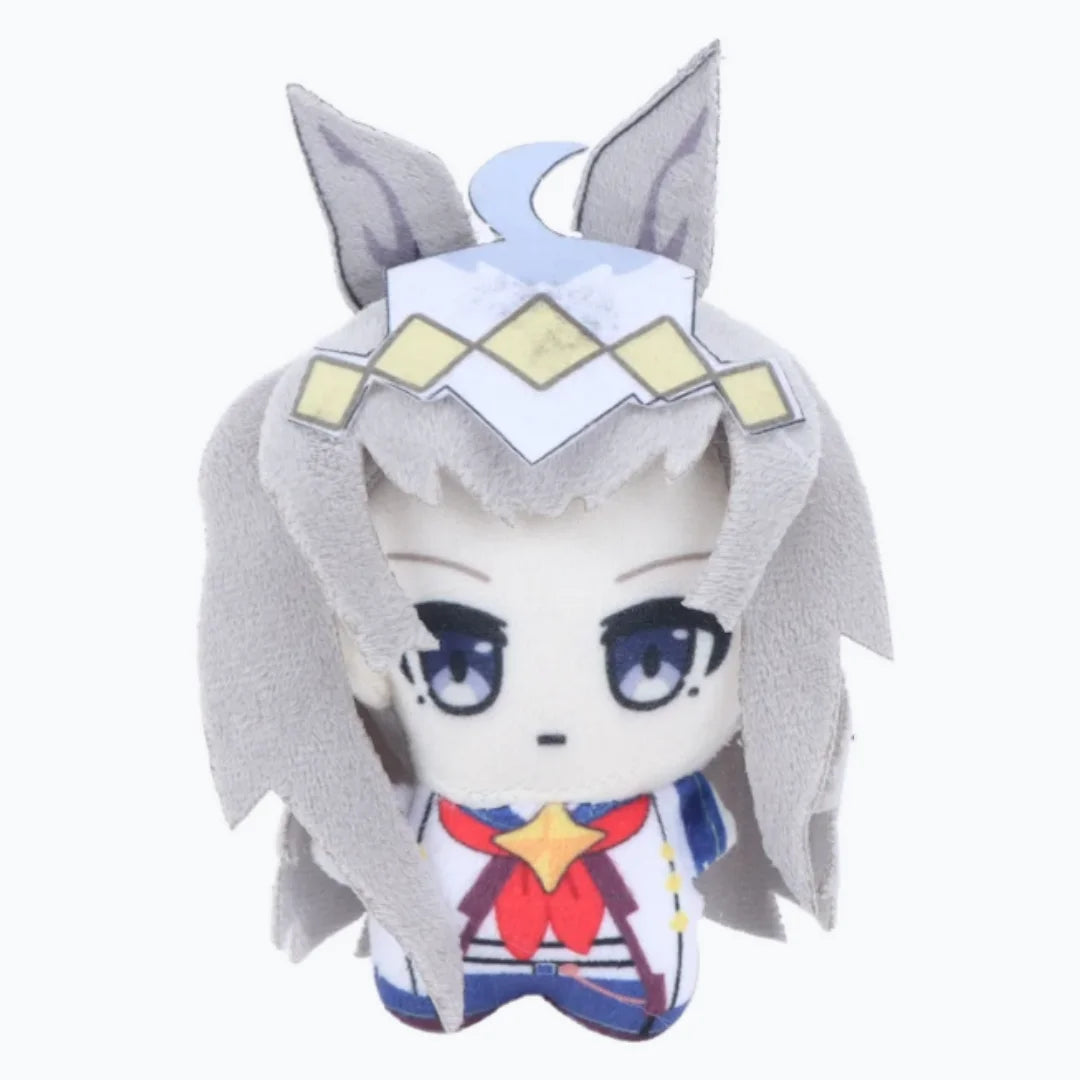セーラー服の獣耳少女 幾何学模様ヘッドギア デフォルメぬいぐるみ
