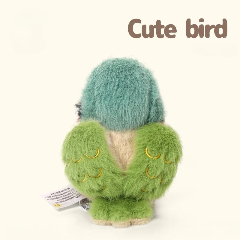 かわいい青緑と赤の小鳥 ぬいぐるみ