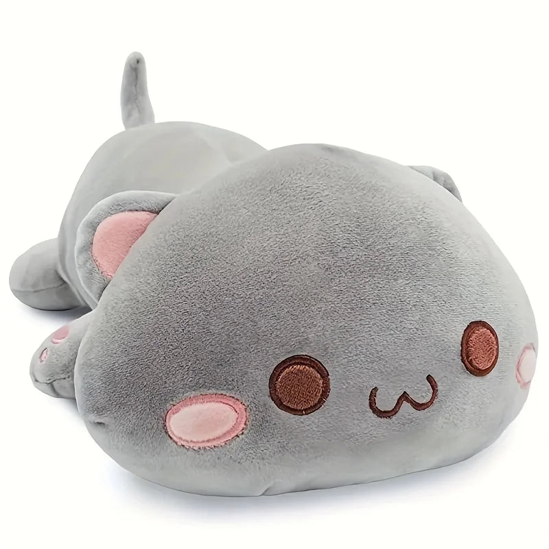 Kawaii Lying Cat Plush Toys Stuffed Cute Cat Doll Lovely Animal Pillow Soft Cartoon Cushion Kids Birthday Gifts Bedroom Decor