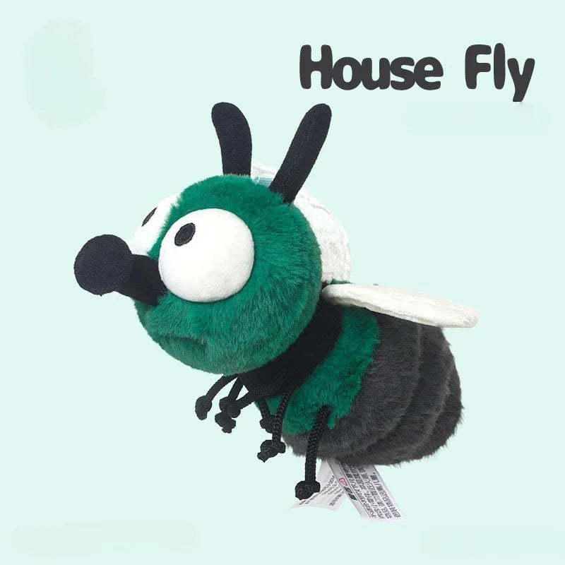 19cm Cartoon Funny Insect Series Plush Toy Soft Cute Mung Bean Fly Stuffed Animals Perfect Birthday Gifts for Kids Girls or Boys