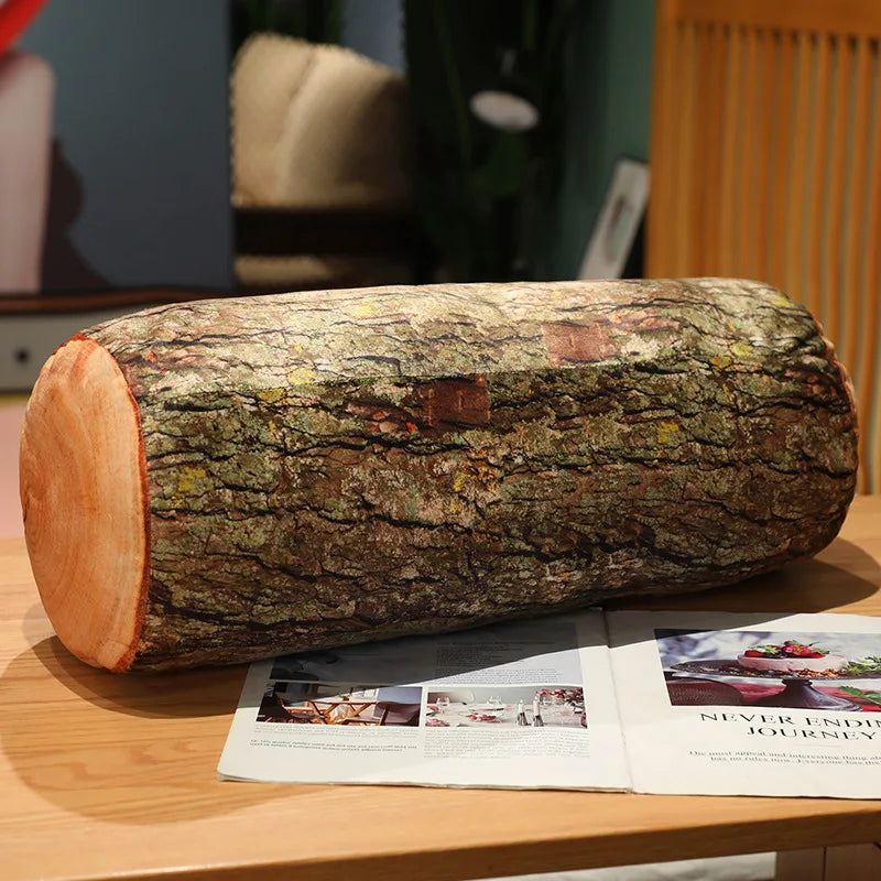 New 1cp Creative Stump Pillow Simulation Wood Stump Pillow Plush Toy Big Tree Pillow Cushion Pillow Birthday Gift Neck Pillow