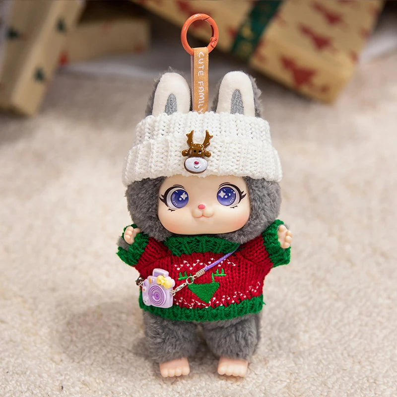 クリスマス ウサ耳 ニット もこもこ ドール フィギュア