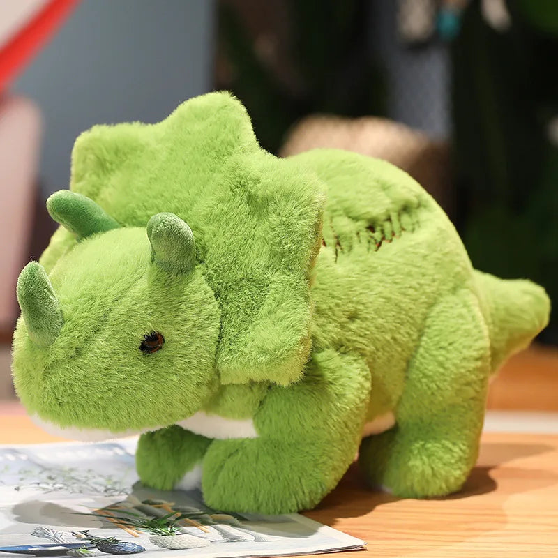 Lovely Dinosaur Triceratops Plush Toy Stuffed Animal Plushie Cute Tyrannosaurus Cotton Doll Soft Baby Hug Pillow Kids Boy Gift