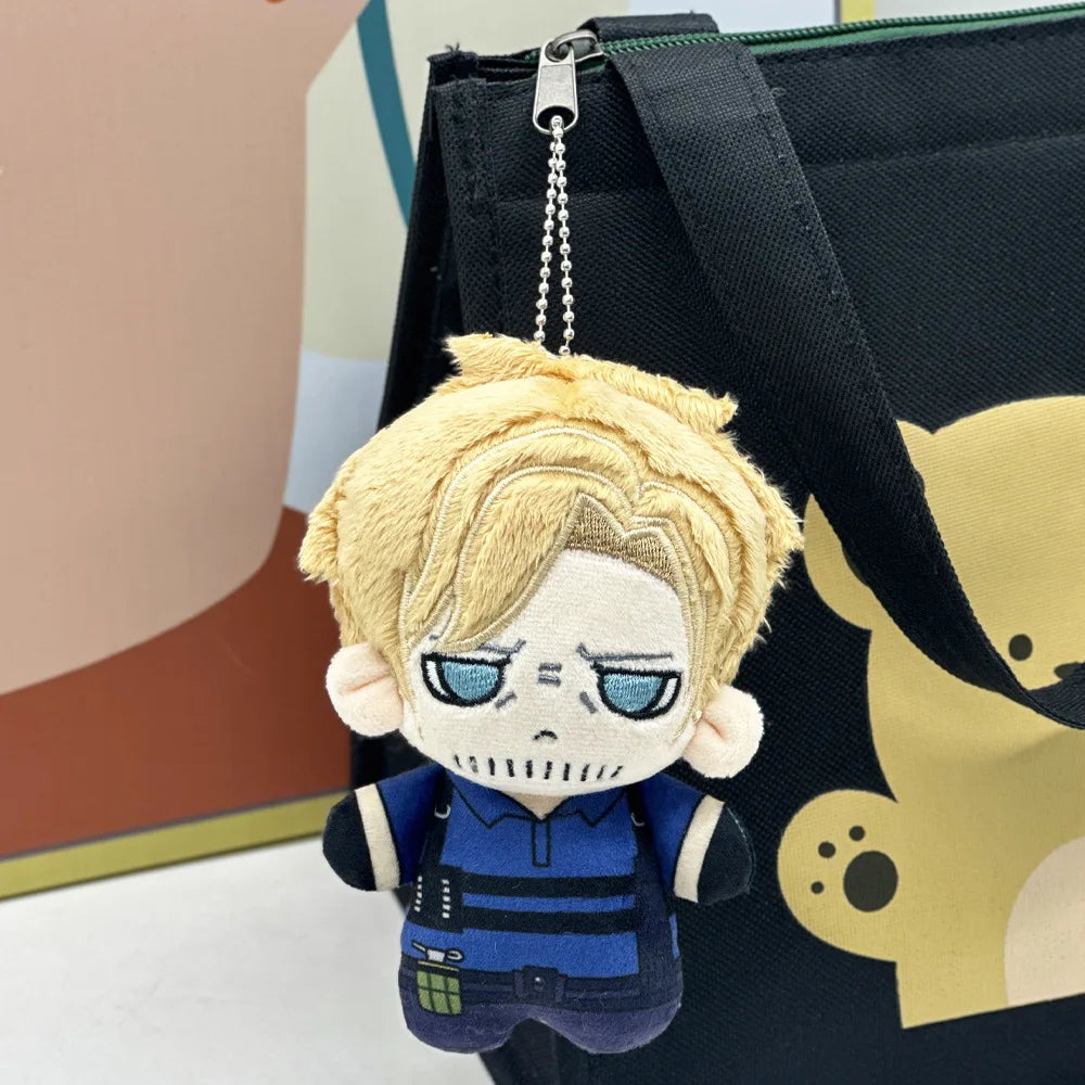 金髪ブルー制服のむすっと顔デフォルメぬいぐるみ