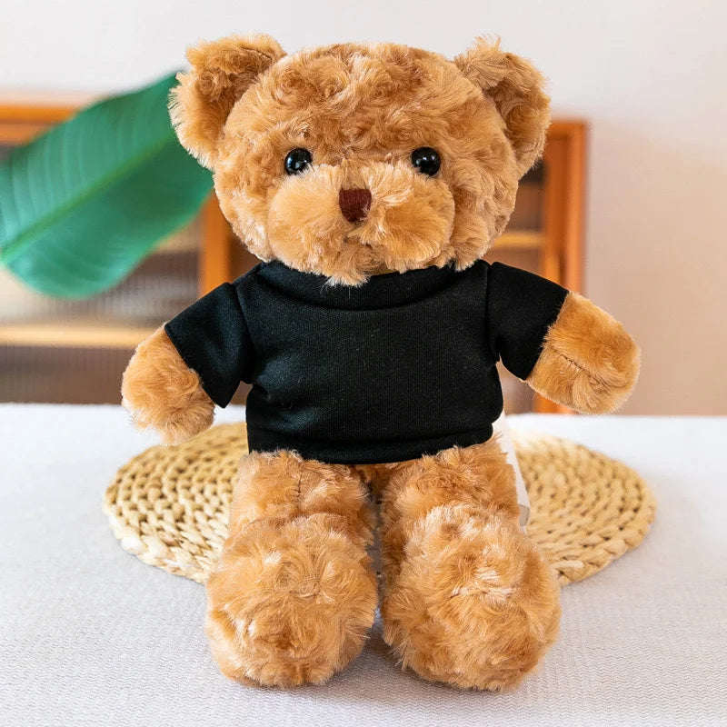 20cm Cute Dressed Teddy Bear Plush Toy Adorable Stuffed Animal with Soft Twisted Teddy Bear Perfect Gift for Girlfriend and Kids