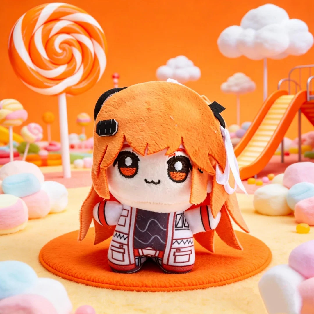 オレンジ髪のジャケットを着たちびキャラぬいぐるみ